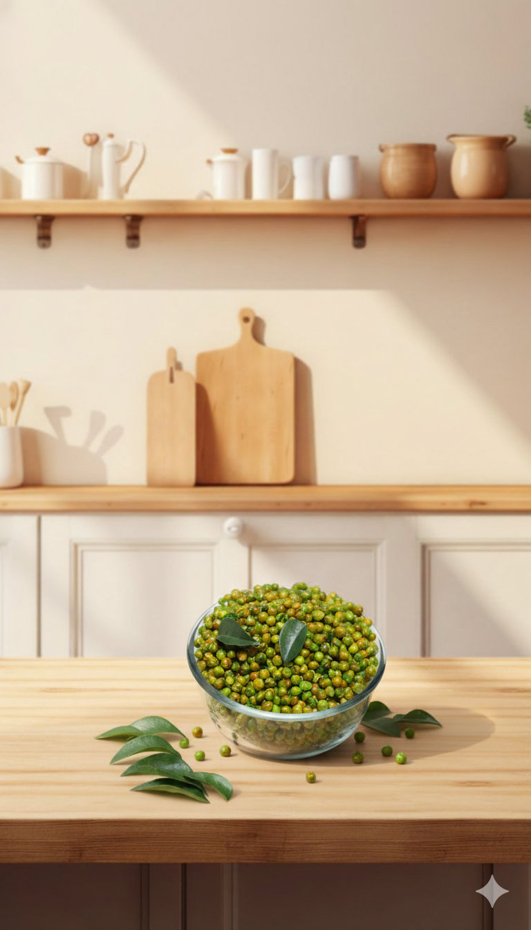 Green Peas – Roasted Crunchy Protein Snack | Mangalore Store Products - Image 3